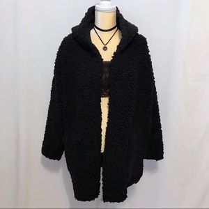 BP NWOT Open Front Sherpa Hooded Cardigan Women S/M